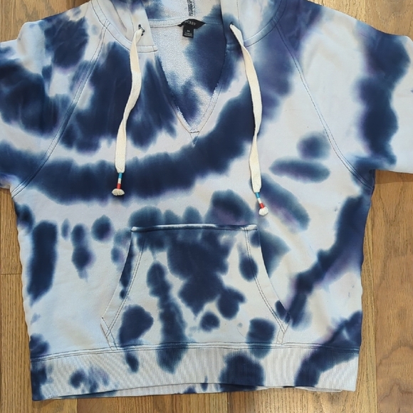J. Crew Garment Tie-Dye French Terry  Women's Hoodie - Picture 5 of 8